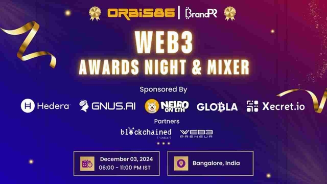 ORBIS86 WEB3 AWARDS NIGHT KOL Awards Ceremony & MIXER - Title Sponsor Hedera